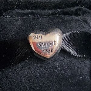 Pandora Authentic Retired "My Sweet Pet" Heart Shaped Charm
